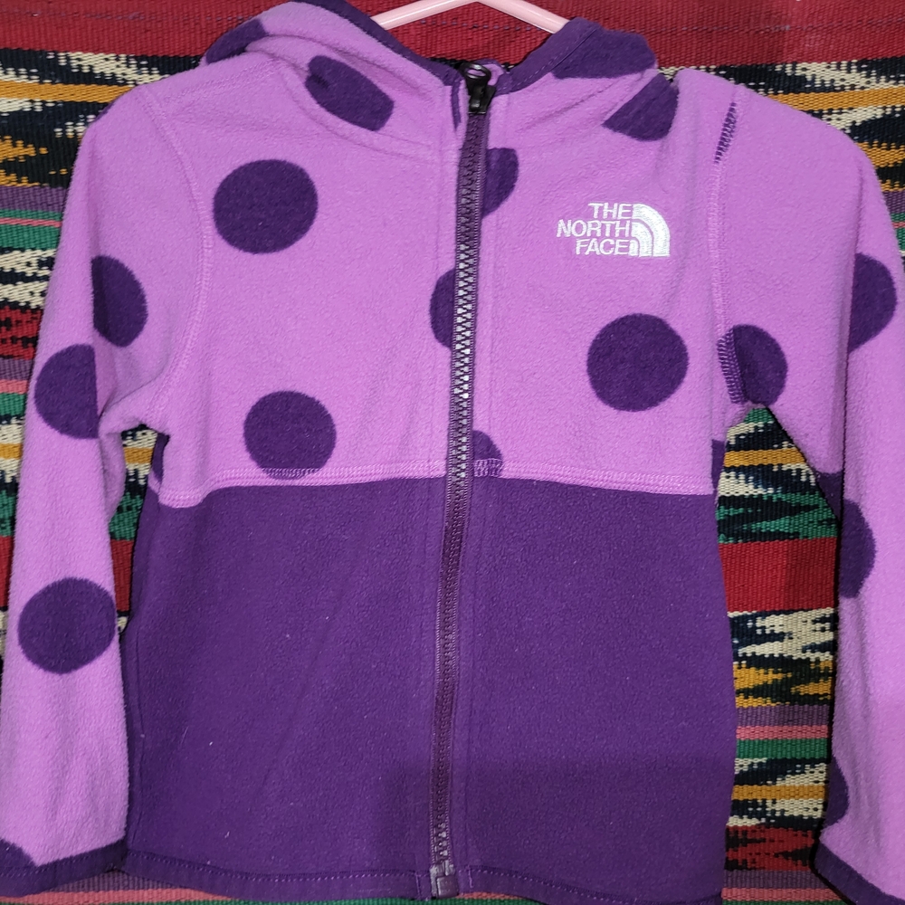The North Face Kids' Purple Polka Dot Fleece Hoodie